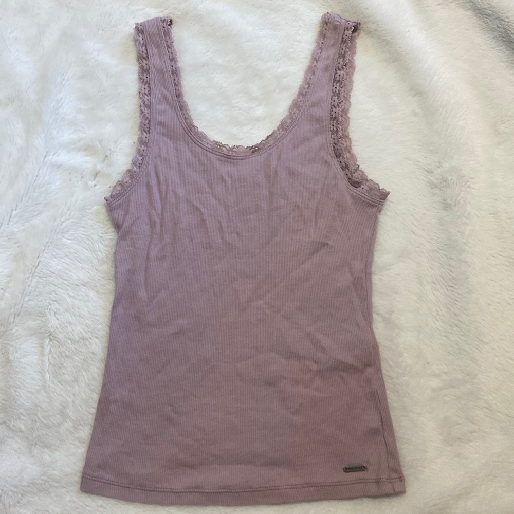 hollister tank top purple xs